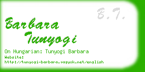 barbara tunyogi business card